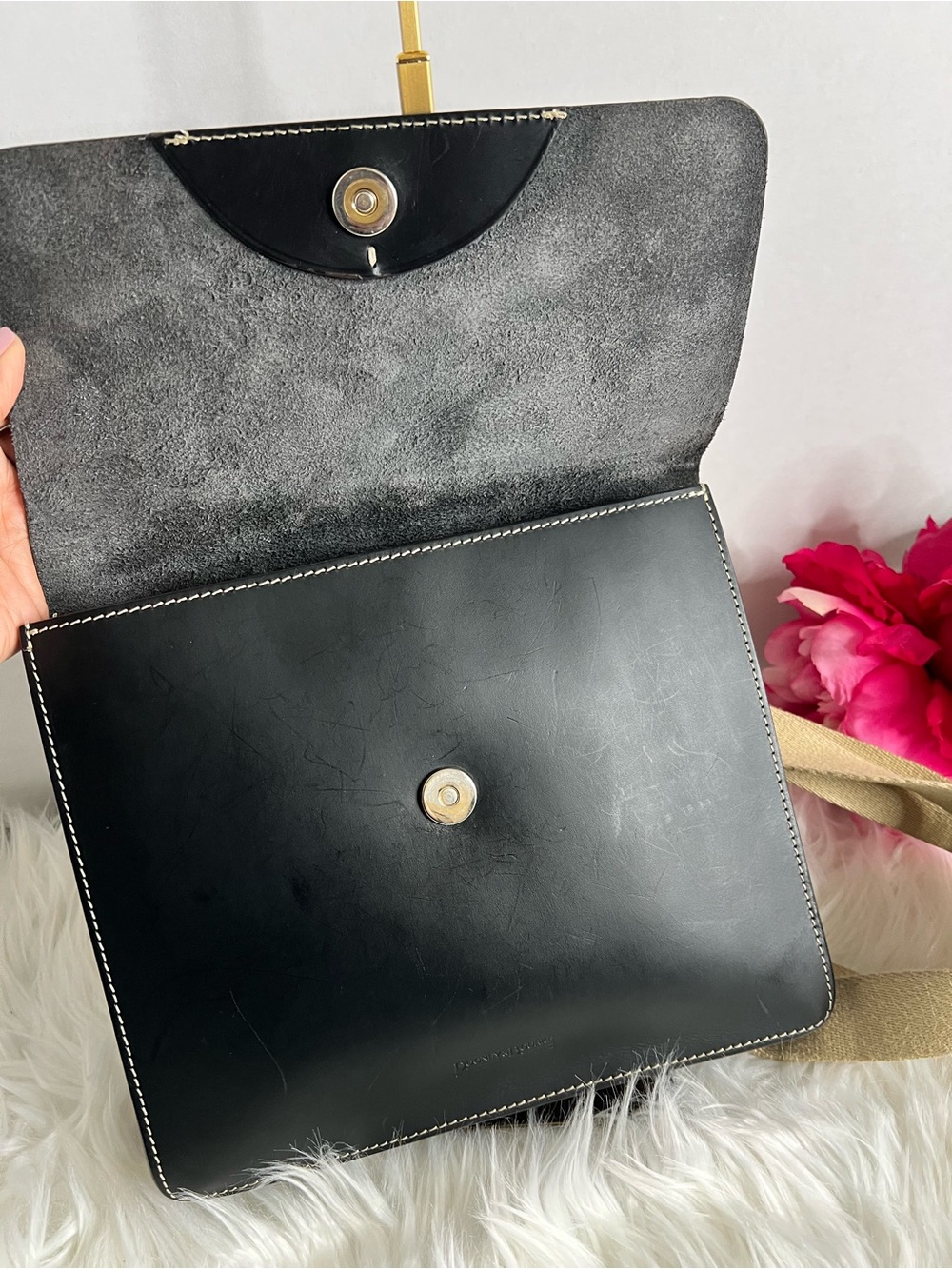 Dooney Bourke Alto Black Leather Crossbody Bag - Picture 9 of 9